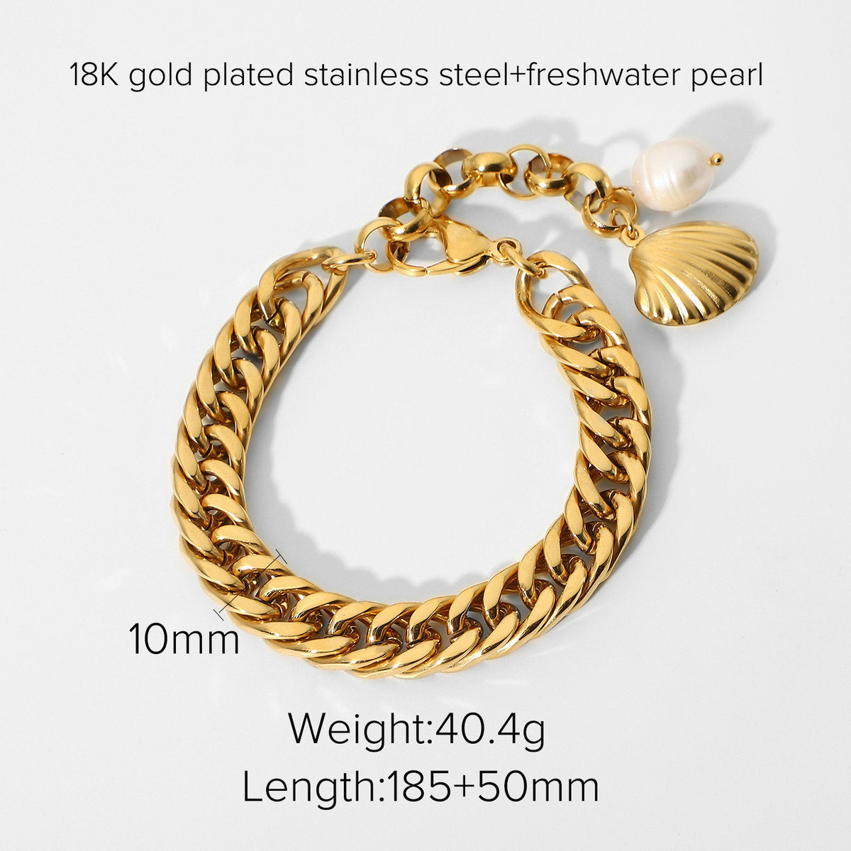 Perla Bracelet 18K Gold Plated Bracelet Kuban