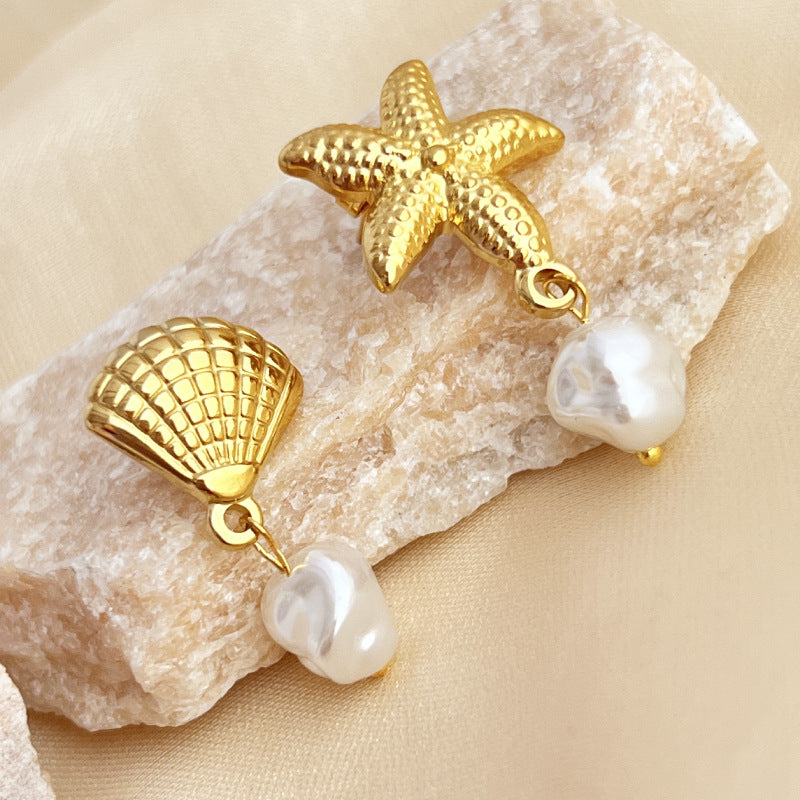 STARFISH & SHELLS~EARRING