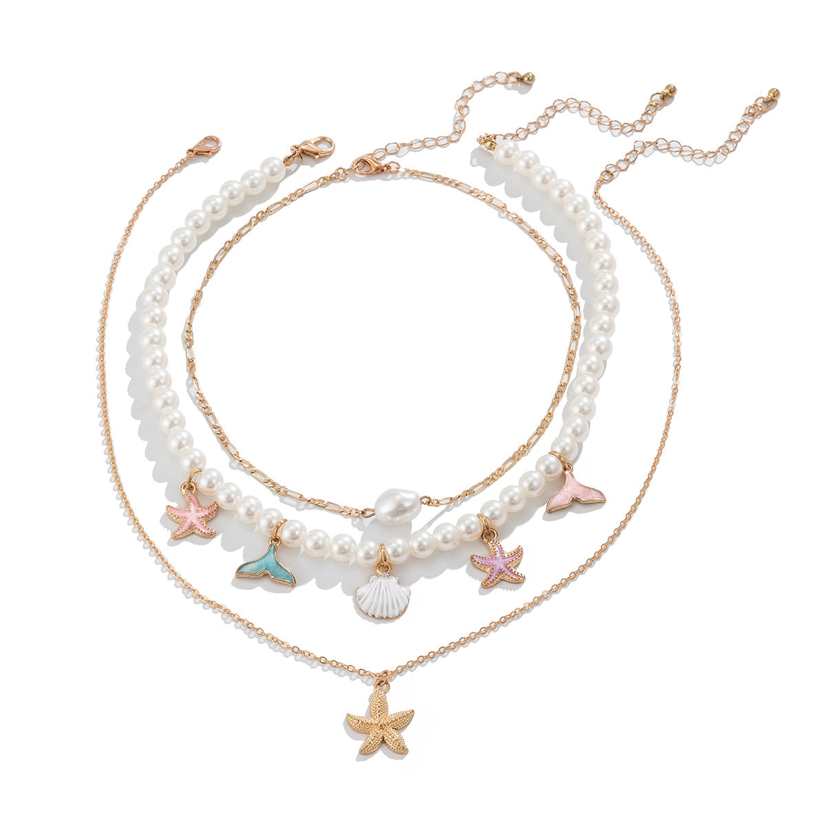 PEARL NECKLACE STARFISH SHELL