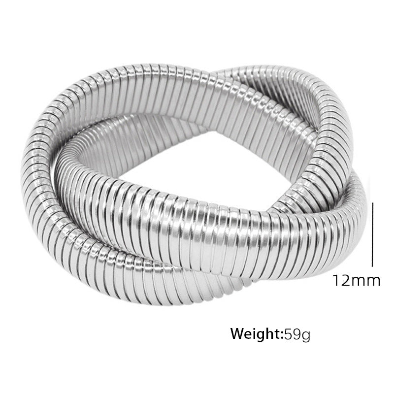 Elegant Coiled Bracelets – Gold & Silver Glam